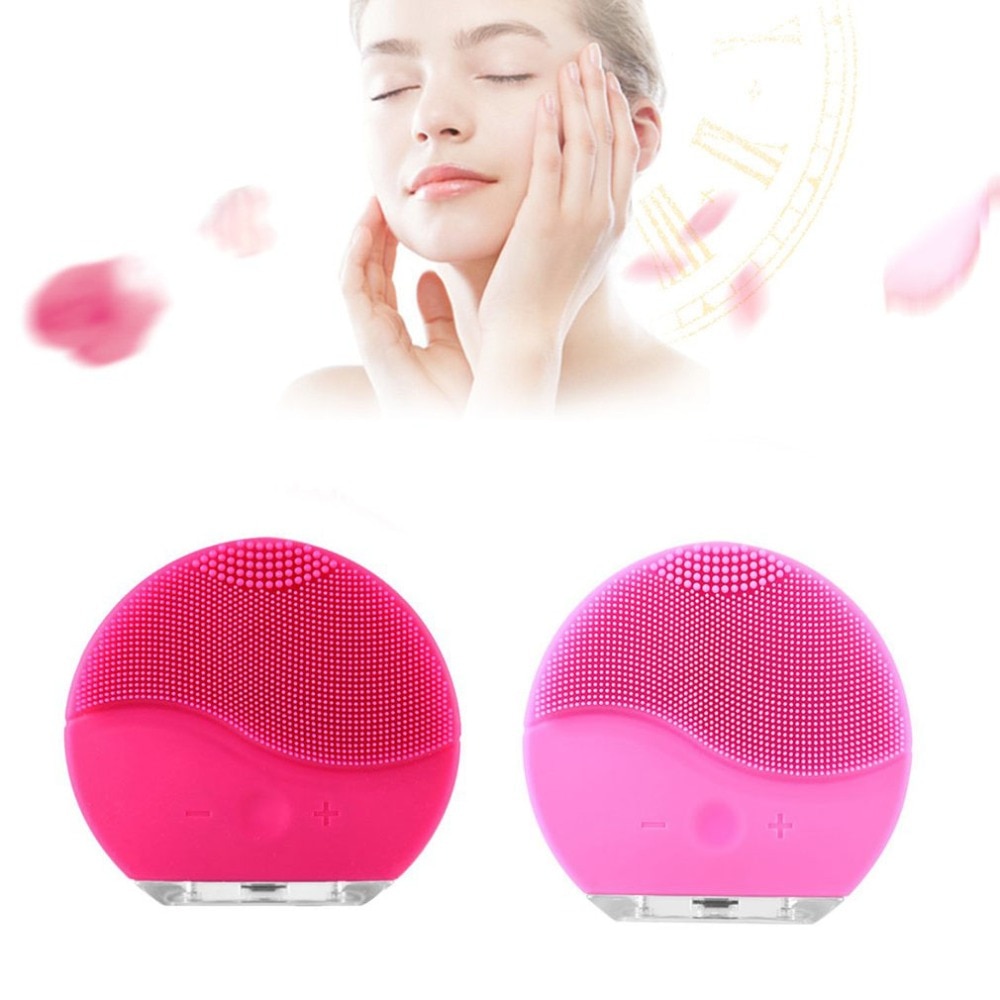 NEW Ultrasonic Electric Facial Cleansing Brush Face Washing USB Vibration Skin Blackhead Removal Pore Cleanser Silicone Massager