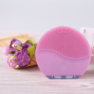 NEW Ultrasonic Electric Facial Cleansing Brush Face Washing USB Vibration Skin Blackhead Removal Pore Cleanser Silicone Massager