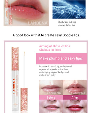 LANBENA  Lip Care Serum Plumper Repairing Moisturizing Lip Elasticity