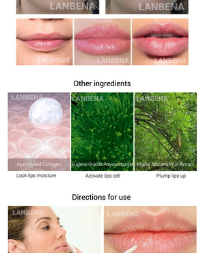 LANBENA  Lip Care Serum Plumper Repairing Moisturizing Lip Elasticity