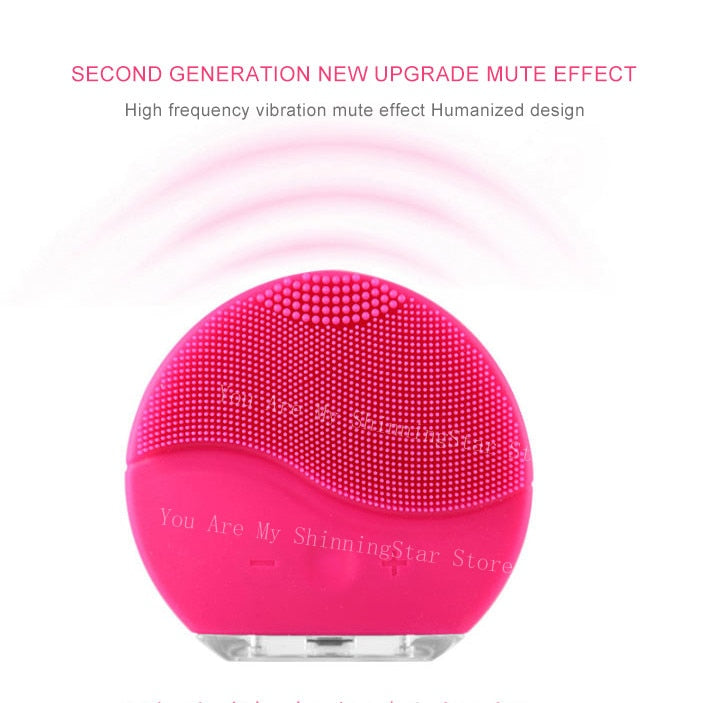 NEW Ultrasonic Electric Facial Cleansing Brush Face Washing USB Vibration Skin Blackhead Removal Pore Cleanser Silicone Massager