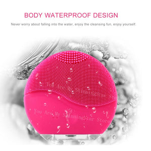 NEW Ultrasonic Electric Facial Cleansing Brush Face Washing USB Vibration Skin Blackhead Removal Pore Cleanser Silicone Massager